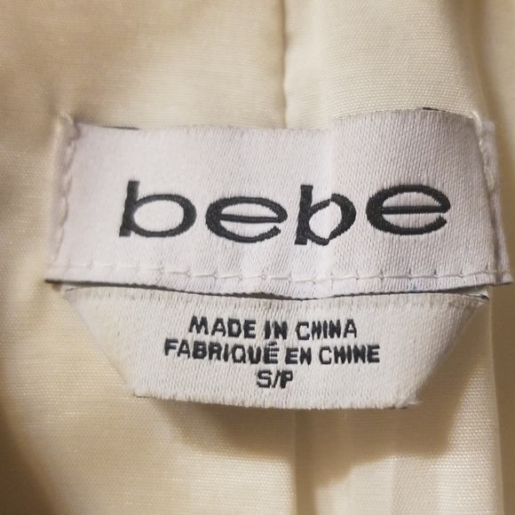 Bebe Cream Faux Leather biker Crop Jacket - Picture 2 of 8